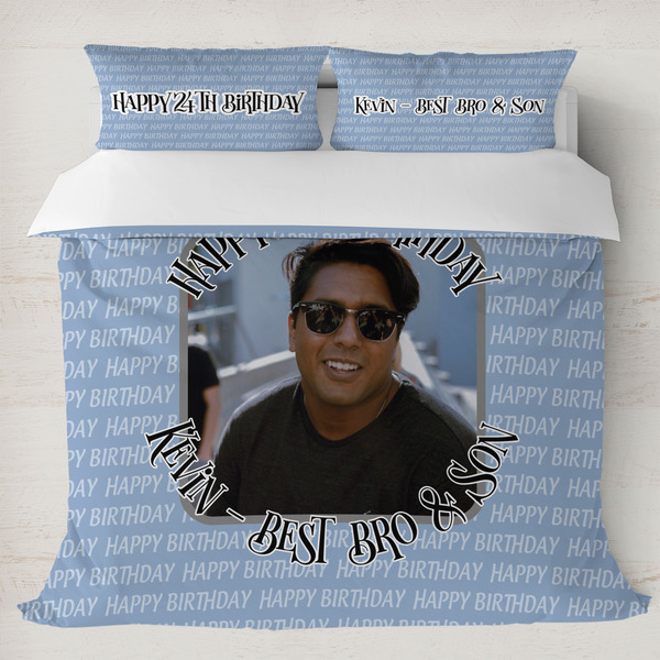 Custom Photo Birthday Duvet Cover Set - King (Personalized)