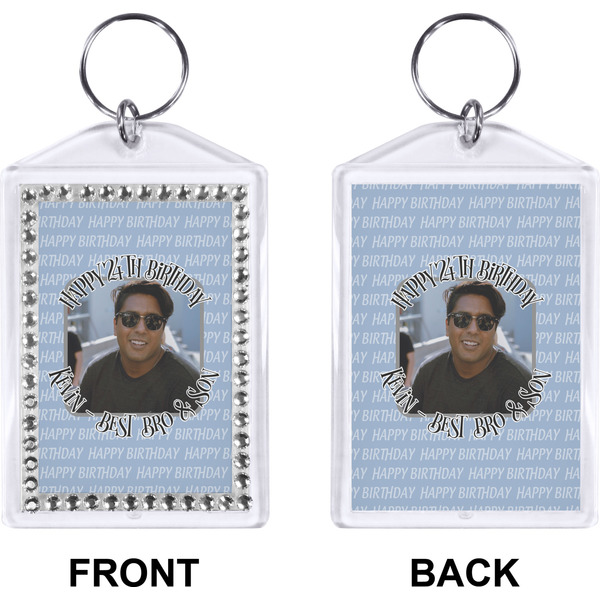 Photo Birthday Bling Keychain (Front + Back)
