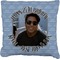 Photo Birthday Faux-Linen Throw Pillow 26" (Personalized)