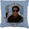 Photo Birthday Faux-Linen Throw Pillow (Personalized)