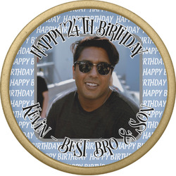 Photo Birthday Cabinet Knob - Gold