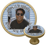 Photo Birthday Cabinet Knob - Gold