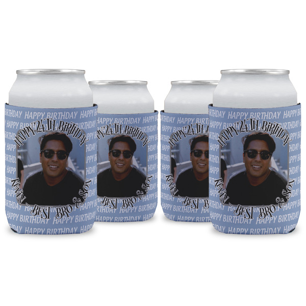 Custom Photo Birthday Can Cooler (12 oz) - Set of 4