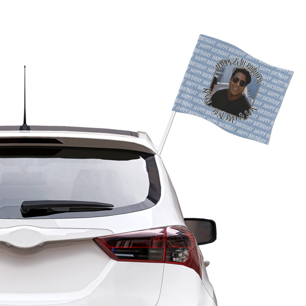Photo Birthday Car Flag - Large - LIFESTYLE