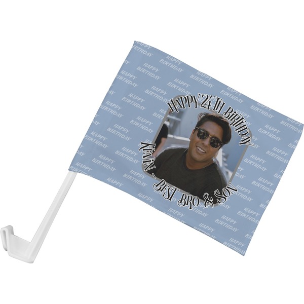Custom Photo Birthday Car Flag - Small