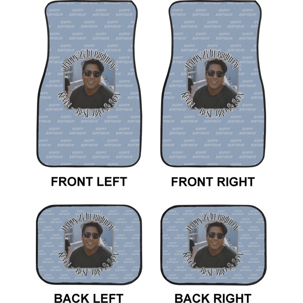 Photo Birthday Car Floor Mats Set (2F + 2B)