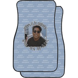 Photo Birthday Car Floor Mats (Front Seat) (Personalized)