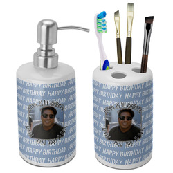 Photo Birthday Ceramic Bathroom Accessories Set