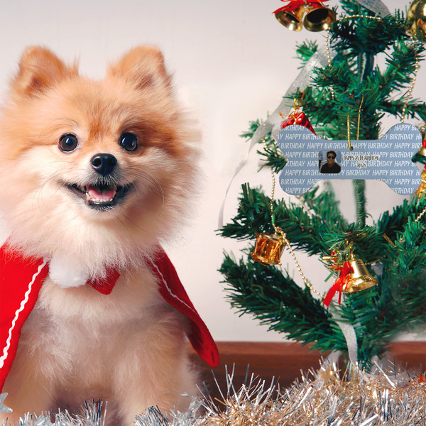 Photo Birthday Ceramic Flat Ornament - Bone (LIFESTYLE)