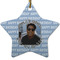 Photo Birthday Star Ceramic Ornament