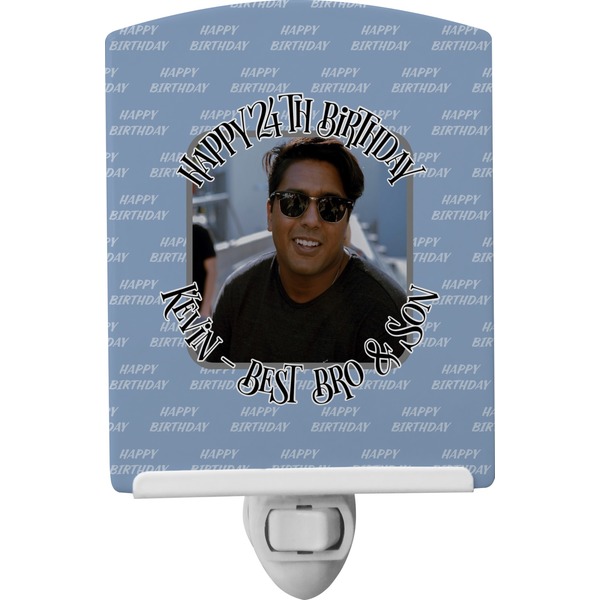 Custom Photo Birthday Ceramic Night Light (Personalized)