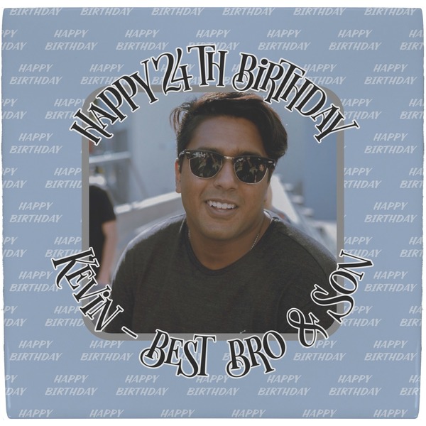 Custom Photo Birthday Ceramic Tile Hot Pad (Personalized)
