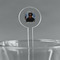 Photo Birthday 5.5" Round Plastic Stir Sticks - Clear