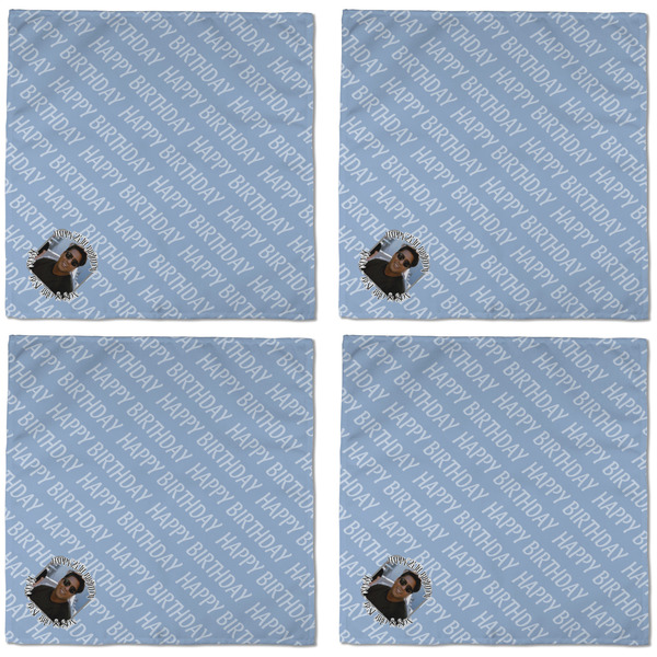 Photo Birthday Cloth Napkins - Personalized Dinner (APPROVAL) Set of 4