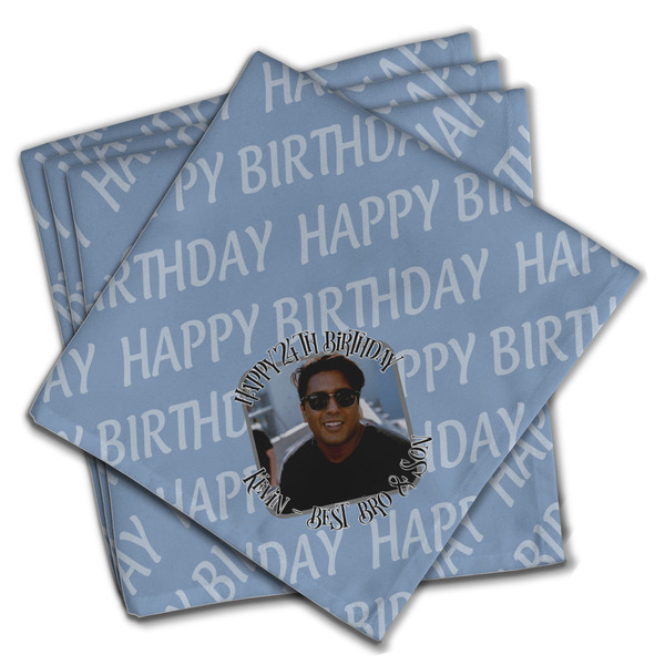 Photo Birthday Cloth Napkins - Personalized Dinner (PARENT MAIN Set of 4)