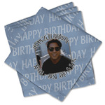 Photo Birthday Cloth Cocktail Napkins - Set of 4