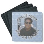 Photo Birthday Square Rubber Backed Coasters - Set of 4 (Personalized)