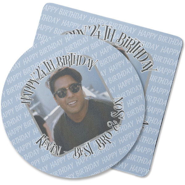 Custom Photo Birthday Rubber Backed Coaster (Personalized)
