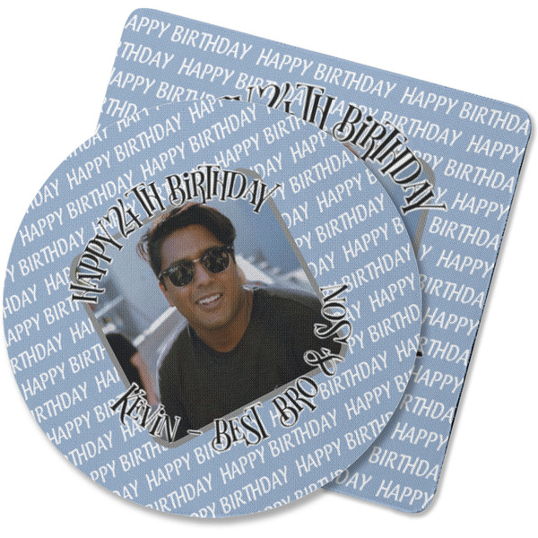 Custom Photo Birthday Rubber Backed Coaster (Personalized)