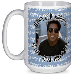 Photo Birthday 15 Oz Coffee Mug - White