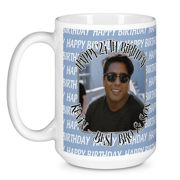 Photo Birthday Coffee Mug - 15 oz - White