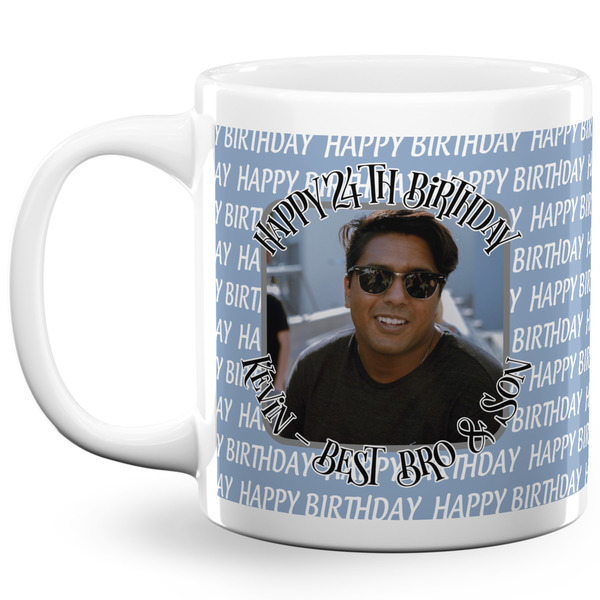 Custom Photo Birthday 20 Oz Coffee Mug - White