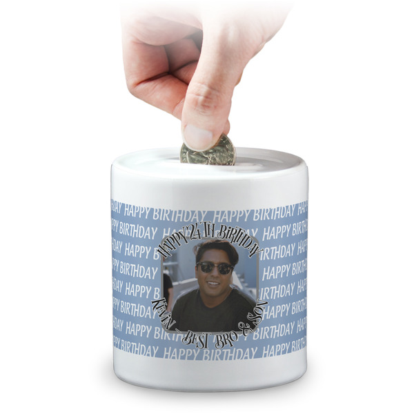 Custom Photo Birthday Coin Bank (Personalized)