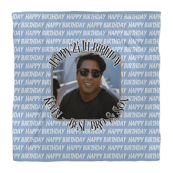 Photo Birthday Comforter - Queen - Front