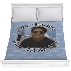 Photo Birthday Comforter - Full / Queen (Personalized)