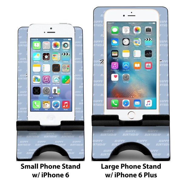 Photo Birthday Compare Phone Stand Sizes - with iPhones