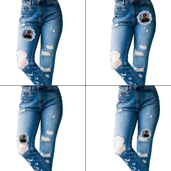 Photo Birthday Custom Shape Iron On Patches - L set of 4 APPROVAL