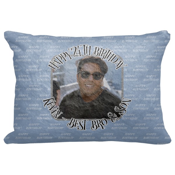 Custom Photo Birthday Decorative Baby Pillowcase - 16"x12" (Personalized)