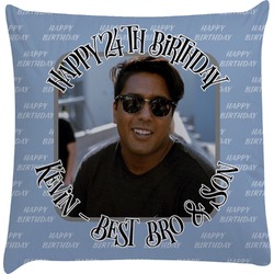 Photo Birthday Decorative Pillow Case (Personalized)