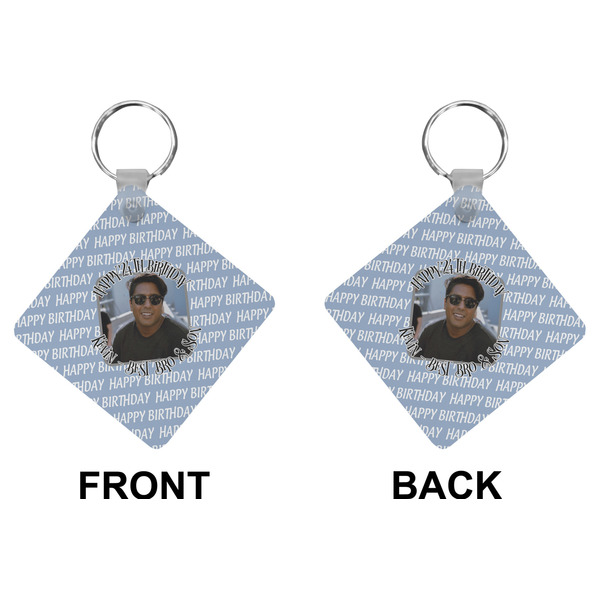 Photo Birthday Diamond Keychain (Front + Back)