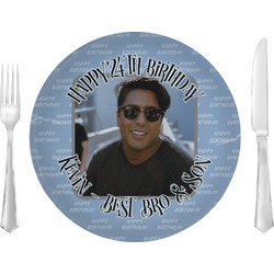 Photo Birthday Glass Lunch / Dinner Plate 10" (Personalized)