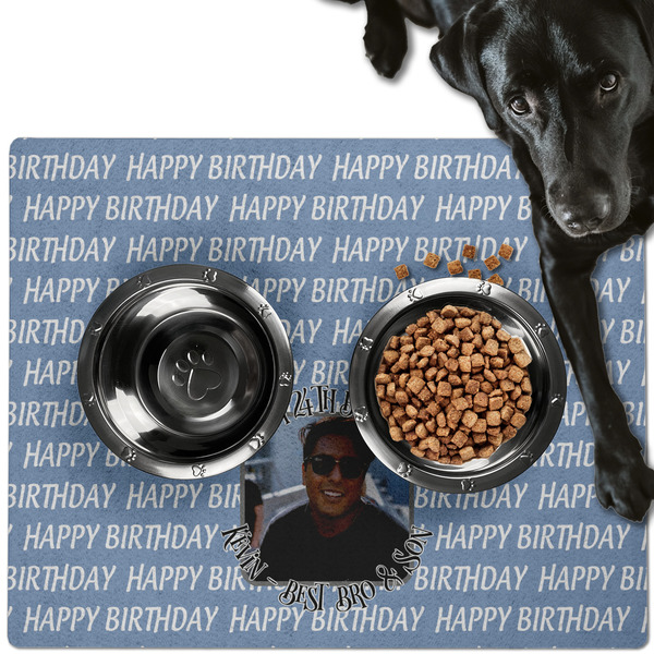 Photo Birthday Dog Food Mat - Large LIFESTYLE