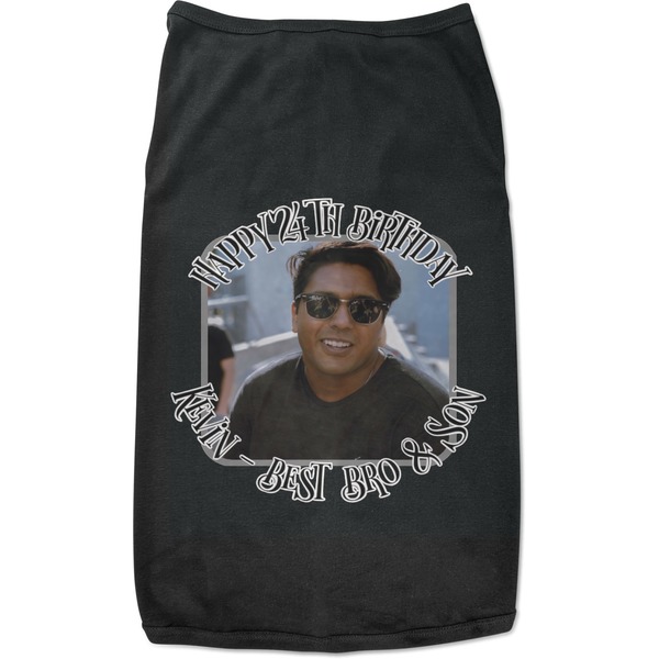 Custom Photo Birthday Black Pet Shirt - M