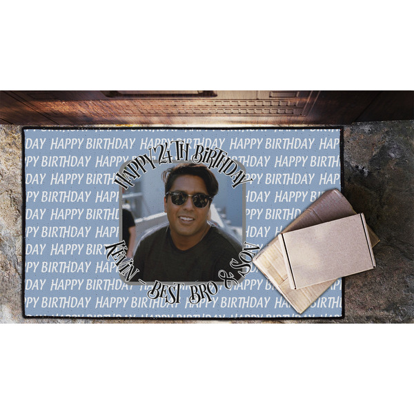 Photo Birthday Door Mat - LIFESTYLE (Lrg)