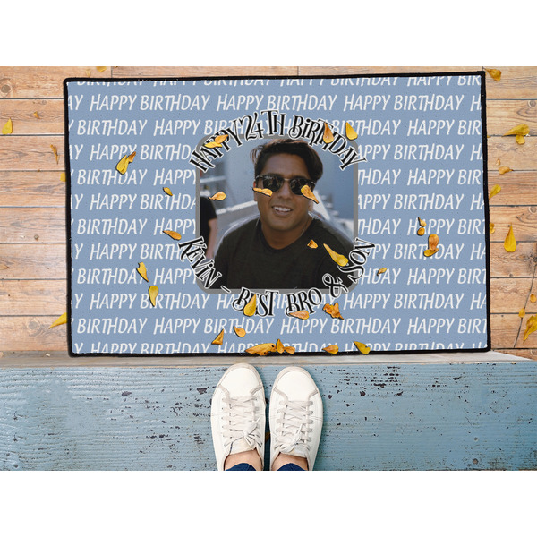 Photo Birthday Door Mat - LIFESTYLE (Med)