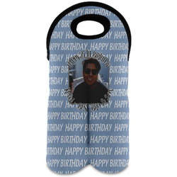 Photo Birthday Wine Tote Bag (2 Bottles) (Personalized)