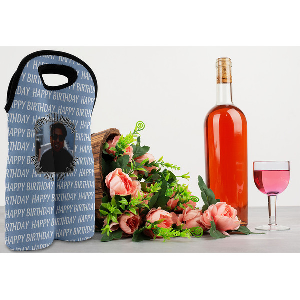 Photo Birthday Double Wine Tote - LIFESTYLE (new)