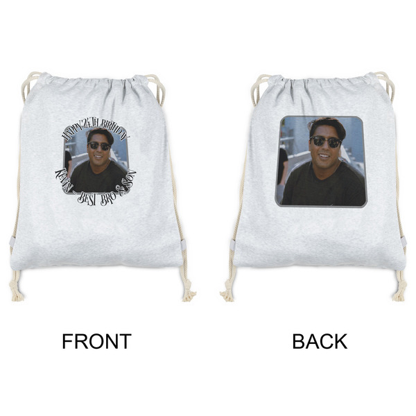 Photo Birthday Drawstring Backpacks - Sweatshirt Fleece - Double Sided - APPROVAL