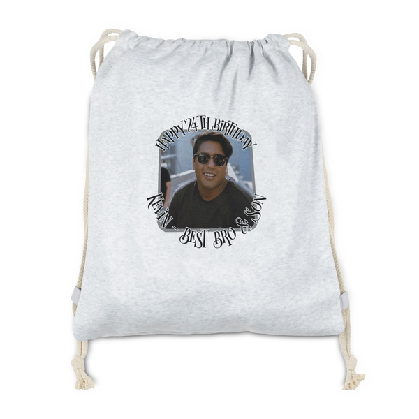 Custom Photo Birthday Drawstring Backpack - Sweatshirt Fleece - Single Sided