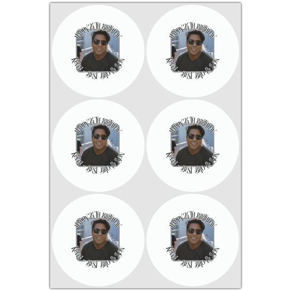 Photo Birthday Drink Topper - Large - Set of 6