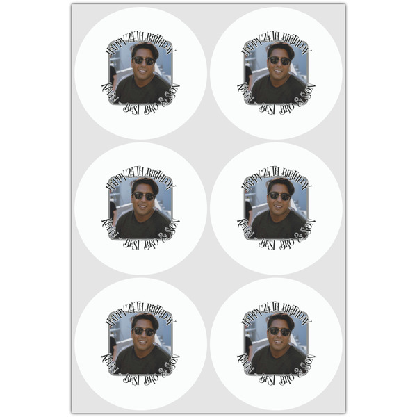 Photo Birthday Drink Topper - XLarge - Set of 6