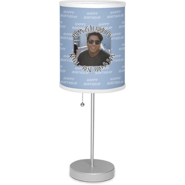 Custom Photo Birthday 7" Drum Lamp with Shade Polyester (Personalized)