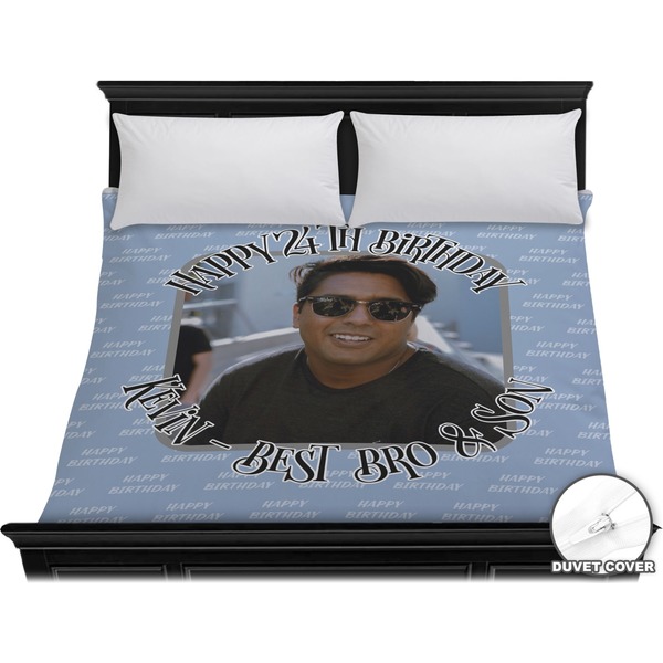 Custom Photo Birthday Duvet Cover - King (Personalized)