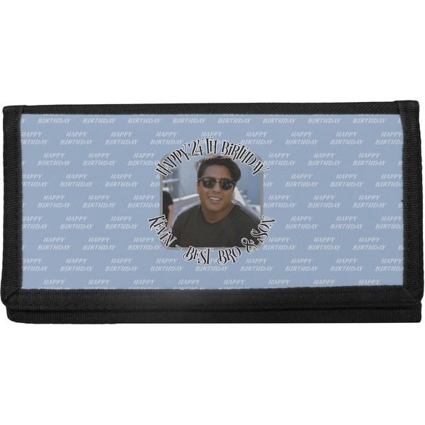 Custom Photo Birthday Canvas Checkbook Cover (Personalized)