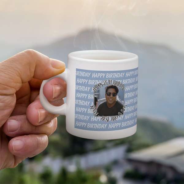 Photo Birthday Espresso Cup - 3oz LIFESTYLE (new hand)