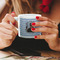 Photo Birthday Espresso Cup - 6oz (Double Shot) LIFESTYLE (Woman hands cropped)